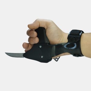 Cuchillo linea media con agarre palmar y estabilizador de muñeca