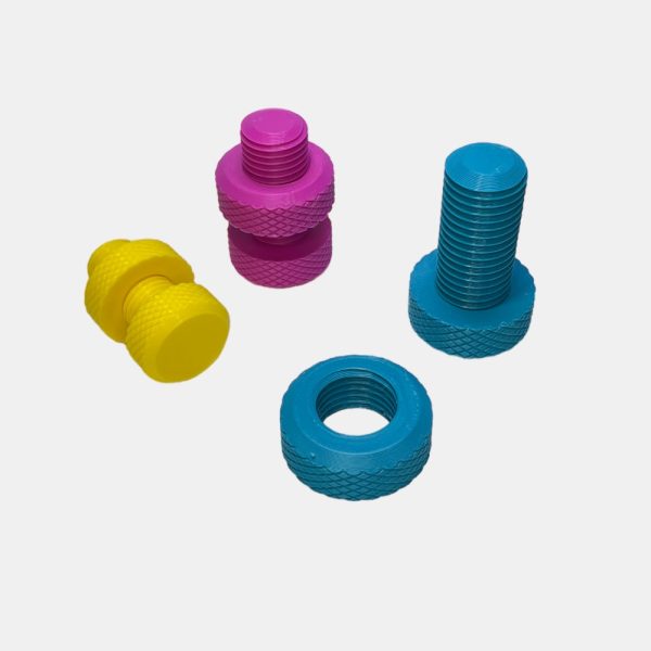Kit de tornillos y tuercas texturados Montessori - Imagen 2