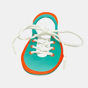Zapatilla didáctica Montessori para aprender a atar cordón